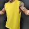 Img 7 - Men Muscle Solid Colored Sporty Fitness Tank Top Multicolor Cotton Splitted Tank Top