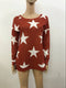 IMG 117 of Popular Europe Trendy Sexy Bare Shoulder Star Pattern Sweater Women Tops SU Outerwear