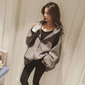 IMG 115 of Korean Loose Sweatshirt Women Cardigan Hooded insPopular Plus Size Outerwear