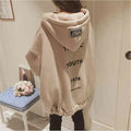 IMG 110 of Korean Loose Sweatshirt Women Cardigan Hooded insPopular Plus Size Outerwear