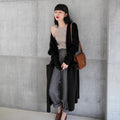 IMG 105 of Sweater Women Mid-Length Knitted Cardigan Korean Long Sleeved Outerwear