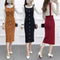 Img 2 - Korean Slim Look Strap Splitted Sleeveless Cami Dress Mid-Length Dress