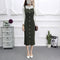 Img 10 - Korean Slim Look Strap Splitted Sleeveless Cami Dress Mid-Length Dress