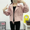 Img 2 - Loose Long Sleeved Women Korean Drawstring Short Student Tops Jacket