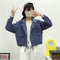 Img 5 - Loose Long Sleeved Women Korean Drawstring Short Student Tops Jacket