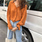 Img 3 - Plus Size Loose Long Sleeved Blouse V-Neck Chiffon Tops Shirt Blouse