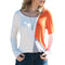 IMG 134 of Popular Spliced Color-Matching Round-Neck Casual Long Sleeved T-Shirt Women Tops T-Shirt