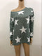 IMG 115 of Popular Europe Trendy Sexy Bare Shoulder Star Pattern Sweater Women Tops SU Outerwear