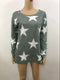 IMG 113 of Popular Europe Trendy Sexy Bare Shoulder Star Pattern Sweater Women Tops SU Outerwear