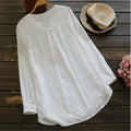 Img 2 - Popular Europe Women Lace Embroidery Long Sleeved Shirt Loose Tops T-Shirt Blouse