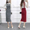Img 3 - Korean Slim Look Strap Splitted Sleeveless Cami Dress Mid-Length Dress