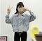 Img 4 - Loose Long Sleeved Women Korean Drawstring Short Student Tops Jacket