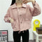Img 1 - Loose Long Sleeved Women Korean Drawstring Short Student Tops Jacket