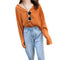 Img 5 - Plus Size Loose Long Sleeved Blouse V-Neck Chiffon Tops Shirt Blouse