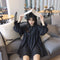 Img 2 - Korean Women Long Sleeved Dress Fresh Looking Loose Flare Sleeves Mid-Length Dress