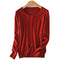 Img 5 - Korean Round-Neck Solid Colored Women Wool Cardigan Sweater Knitted