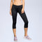 Img 2 - Women Yoga Cropped Pocket Fitness Sporty Jogging High Waist Quick-Drying Stretchable Fitted Three Quarter Pants