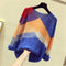 Hong Kong Mix Colours Sweater Loose Lazy CHIC Color-Matching Raglan Sleeves Thin Women Outerwear
