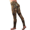 Img 6 - Women Europe Stretchable Silk Printed Leopard Stripes Ankle-Length Pants Leggings