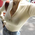 Img 2 - Hong Kong Vintage chic Half-Height Collar Minimalist Under Sweater Women Slim Look Outdoor Knitted Undershirt