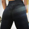 Img 2 - Europe Popular Hot Selling Jacquard High Waist Sporty Women Hip Flattering Slim-Look Bubble Yoga Pants Leggings Pants