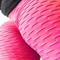 Img 7 - Europe Popular Hot Selling Jacquard High Waist Sporty Women Hip Flattering Slim-Look Bubble Yoga Pants Leggings Pants