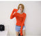 IMG 109 of Korea Inspired Round-Neck Thin Tops Slim Look Basic Undershirt Solid Colored Long Sleeved T-Shirt Women Outerwear