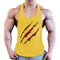 Img 2 - Europe Size Summer Men Fitness Cotton Quick Dry Printed Sporty Tank Top