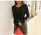 IMG 114 of Korea Inspired Round-Neck Thin Tops Slim Look Basic Undershirt Solid Colored Long Sleeved T-Shirt Women Outerwear