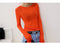 IMG 106 of Korea Inspired Round-Neck Thin Tops Slim Look Basic Undershirt Solid Colored Long Sleeved T-Shirt Women Outerwear