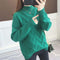 Long Sleeved Half-Height Collar Matching Sweater Women Korean Solid Colored Loose Pullover Outerwear