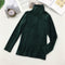 Solid Colored High Collar Warm Tops Gold Matching Women Long Sleeved T-Shirt Outerwear