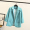 IMG 113 of Europe Candy Colors Three-Quarter Length Sleeves Folded Suit Blazer Women Outerwear