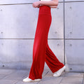 Img 4 - High Waist Wide Leg Straight Pants Women Korean Casual Loose Plus Size Modal Long Culottes