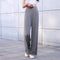 Img 1 - High Waist Wide Leg Straight Pants Women Korean Casual Loose Plus Size Modal Long Culottes