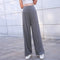 Img 9 - High Waist Wide Leg Straight Pants Women Korean Casual Loose Plus Size Modal Long Culottes