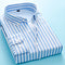 Img 9 - Men Striped Casual Long Sleeved Shirt Korean Youth Plus Size Slim Look Business Men Shirt