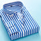 Img 10 - Men Striped Casual Long Sleeved Shirt Korean Youth Plus Size Slim Look Business Men Shirt