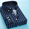 Img 11 - Men Striped Casual Long Sleeved Shirt Korean Youth Plus Size Slim Look Business Men Shirt