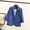 IMG 111 of Europe Candy Colors Three-Quarter Length Sleeves Folded Suit Blazer Women Outerwear