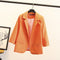 IMG 110 of Europe Candy Colors Three-Quarter Length Sleeves Folded Suit Blazer Women Outerwear