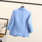 IMG 117 of Europe Candy Colors Three-Quarter Length Sleeves Folded Suit Blazer Women Outerwear