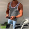 Img 8 - Men Europe Jogging Tank Top Fitness Striped Casual Tank Top