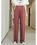 IMG 123 of Modal Wide Leg Pants Women High Waist Drape Loose Straight Thin Casual Slim Look Pants