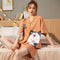 Pajamas Women Summer Short Sleeve Student Adorable Two-Piece Sets Outdoor Cotton Loungewear Thin Sleepwear