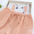IMG 116 of Japanese Fresh Looking Double Layer Cotton Pajamas Pants Women Summer Loose Thin Home Mid-Length Shorts
