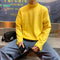 Solid Colored Long Sleeved T-Shirt Sweatshirt Trendy Loose All-Matching Half-Height Collar Matching T-Shirt