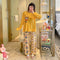 IMG 126 of Pajamas Women Sleeve Length Pants Korean Cartoon Loose Plus Size Adorable Two-Piece Sets Loungewear Sleepwear