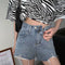 IMG 108 of Denim Shorts Women Summer Thin Ripped High Waist A-Line Hot Pants Loose Slim Look ins Shorts