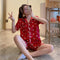 Summer INS Short Replica Women Pajamas Outdoor Silk Pants Sets Sweet Look Cardigan Loungewear Sleepwear